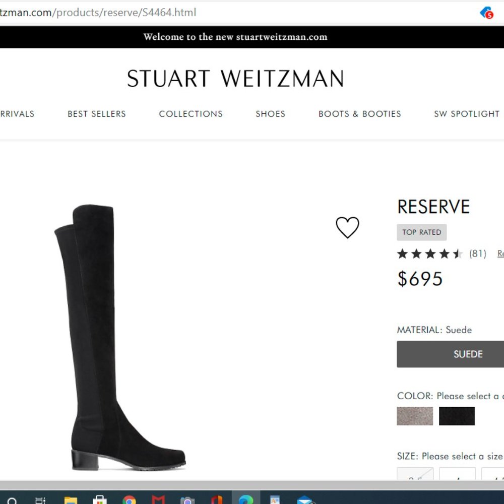 Black Suede Over-the-knee-boot, Stuart Weitzman - Picture 6 of 8